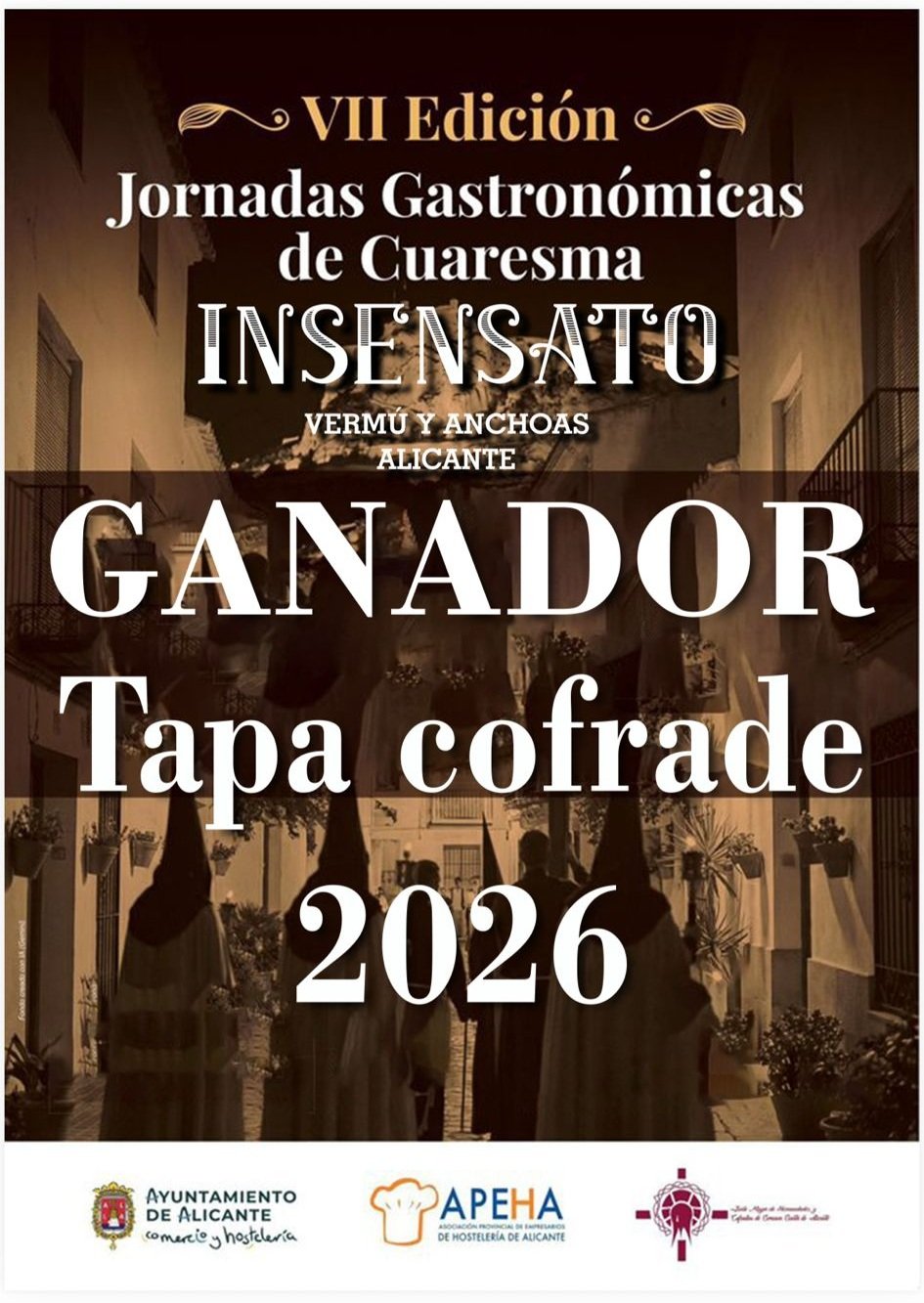 Insensato revalida el premio a la Mejor Tapa Cofrade de Alicante por segundo año consecutivo